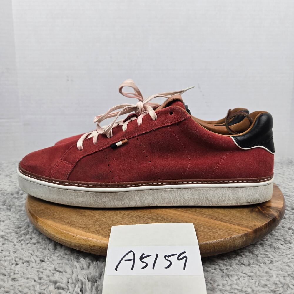 Allen Edmonds Men 13D Alpha Red Suede Lace Up Daily Casual Lifestyle Sneaker